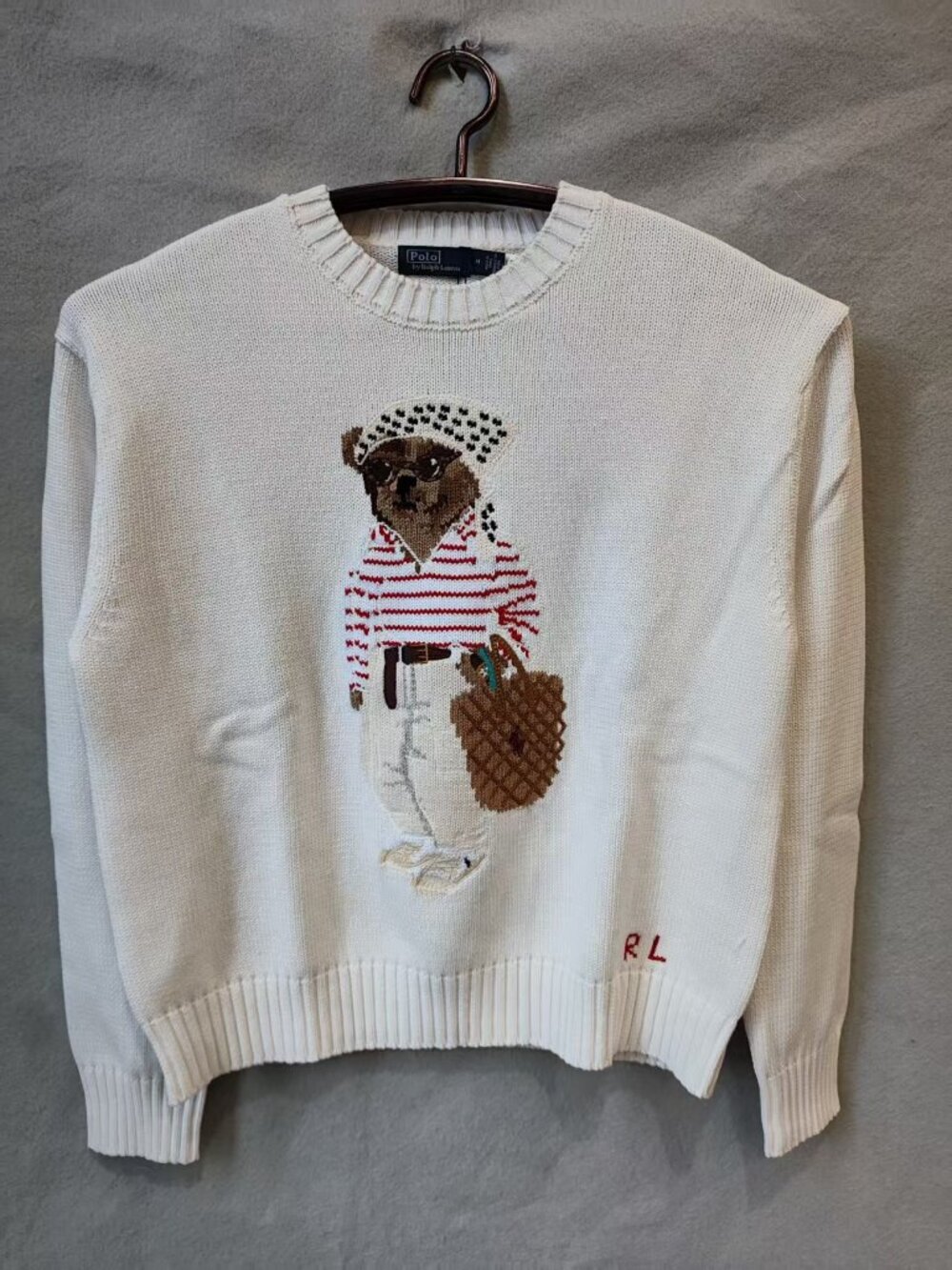 🤍 Polo Ralph Lauren Bear Crewneck Knit Sweater
